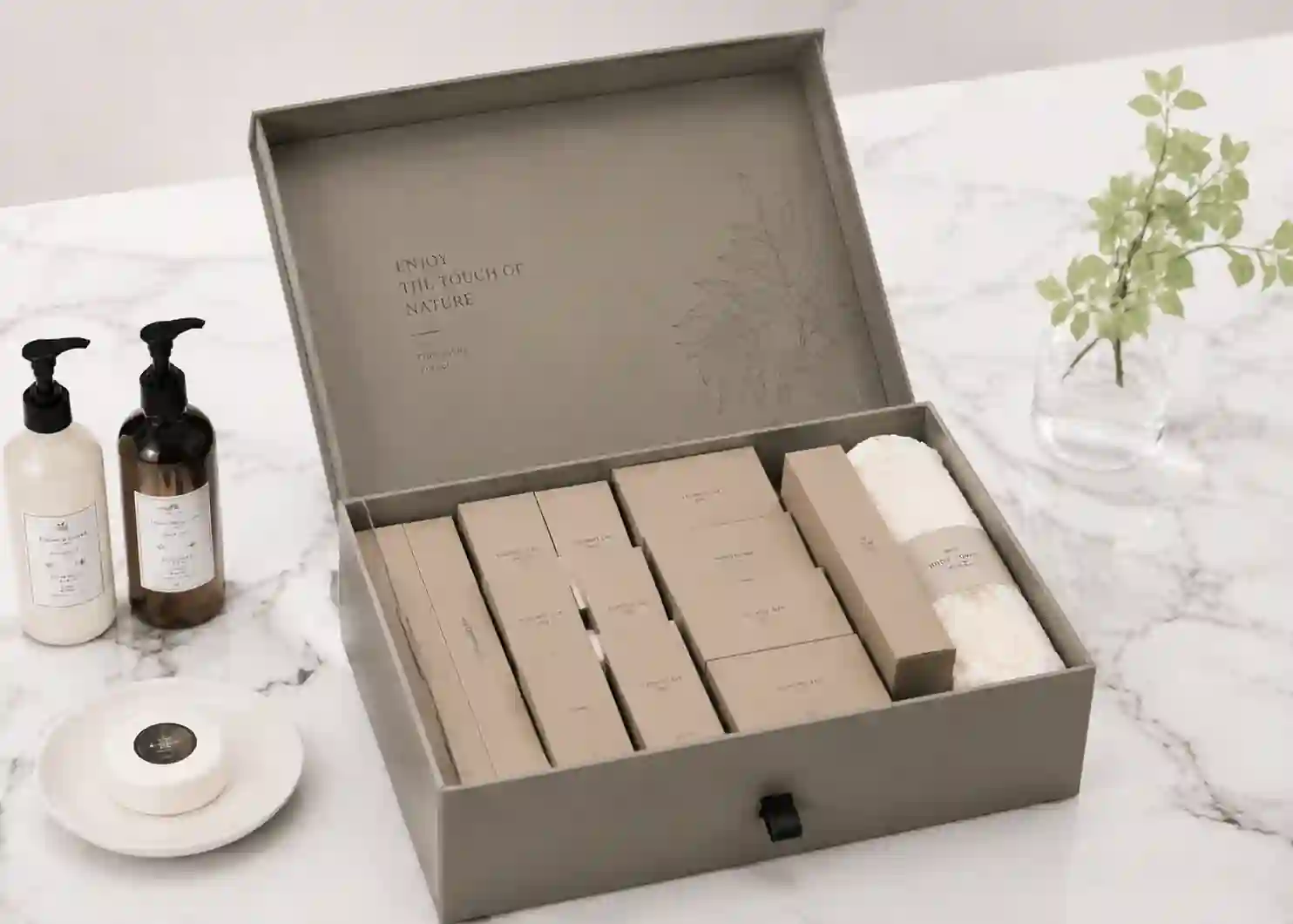 Hotel amenities packaging options placeholder