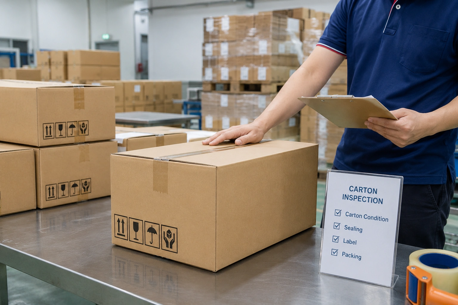 Carton and export packing check placeholder